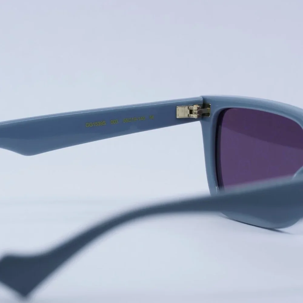 Gucci GG1539S 003 Sunglasses Light Blue Square Frame